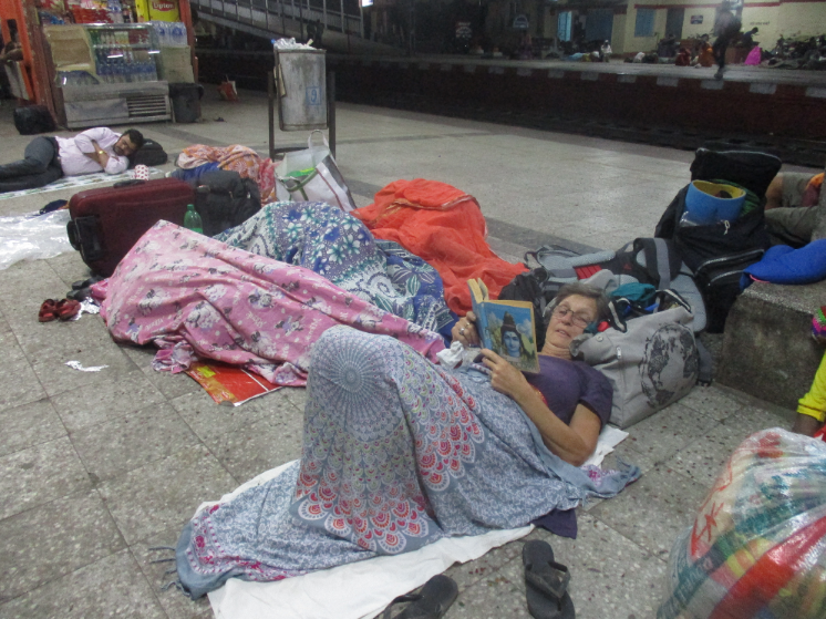 Have we been in India too long when we start sleeping on the train platform?