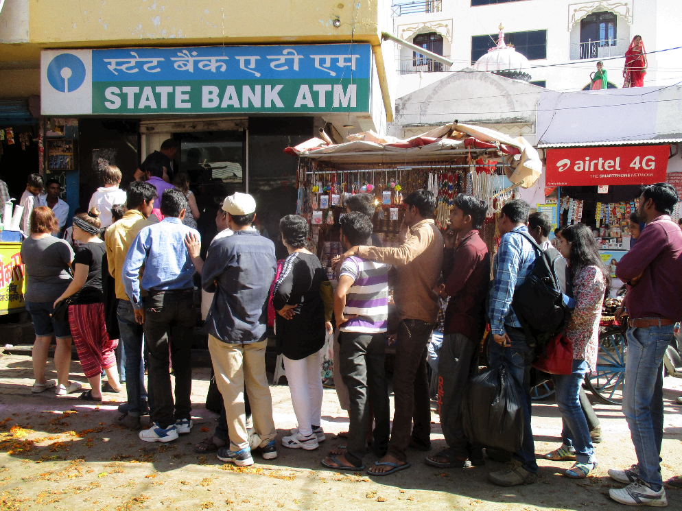 Indian ATM queue