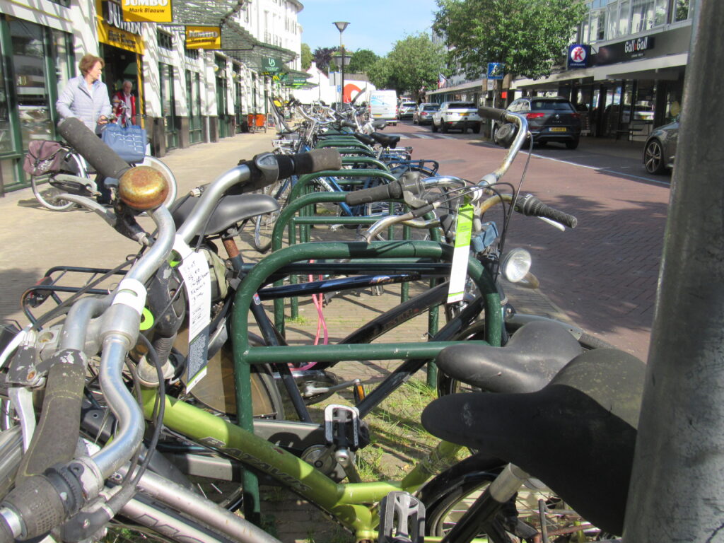 bicycles with removal tags attached